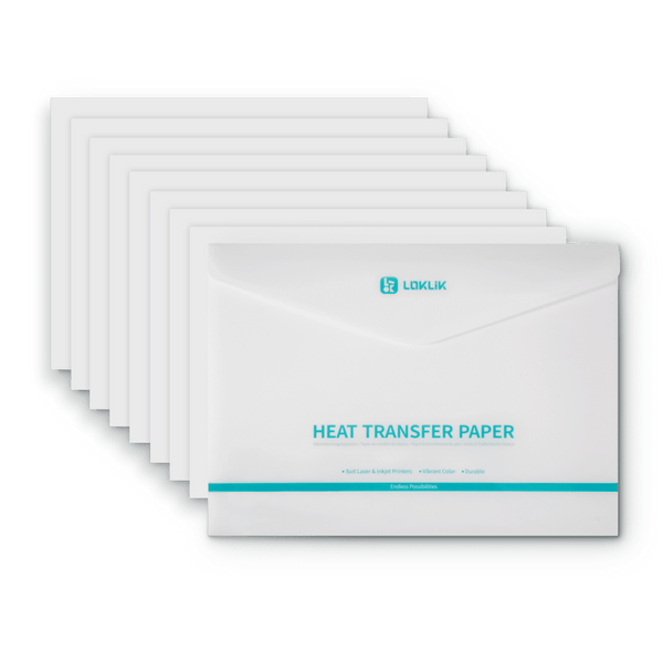 LOKLiK Hitzetransferpapier - Dunkel - 8er Pack