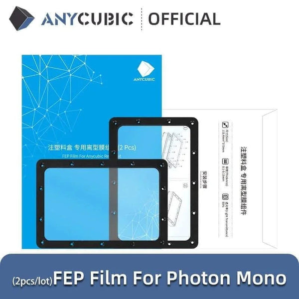 FEP film with securing frame for Anycubic Photon Mono