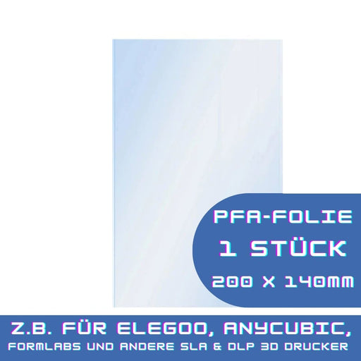 PFA Folie (wie FEP Folie) für Anycubic, Elegoo, Formlabs, SLA, DLP Zubehör Resin Größe: Klein (200mm x 140mm), Groß (210mm x 290mm)